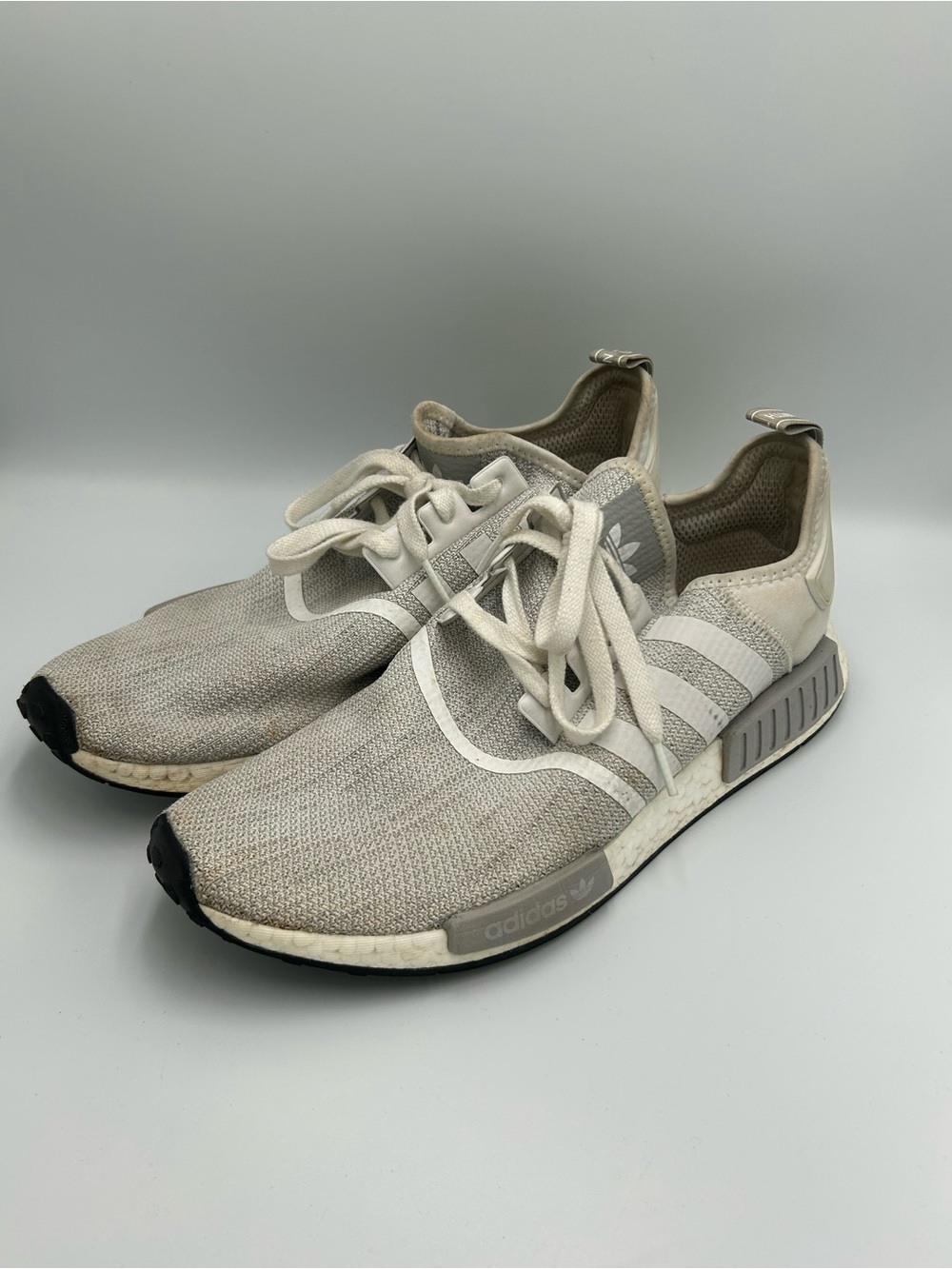 Adidas NMD R1 Sneakers Shoes Blizzard Grey White Running Shoes Size 14 Mens